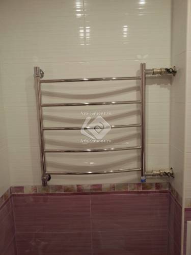 Ремонт ванны в фиолетовых тонах - фото 9