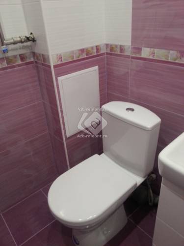 Ремонт ванны в фиолетовых тонах - фото 10