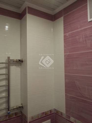 Ремонт ванны в фиолетовых тонах - фото 8