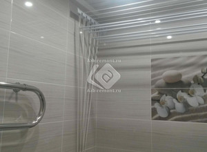 Ремонт ванной комнаты в песочном стиле 53-5