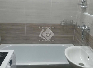 Ремонт ванной комнаты в песочном стиле 53
