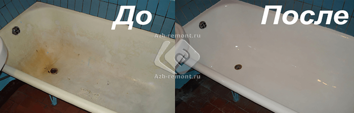Реставрация эмали ванны