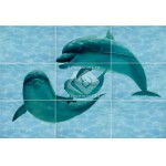 Дельфины семья 109,2*74,7